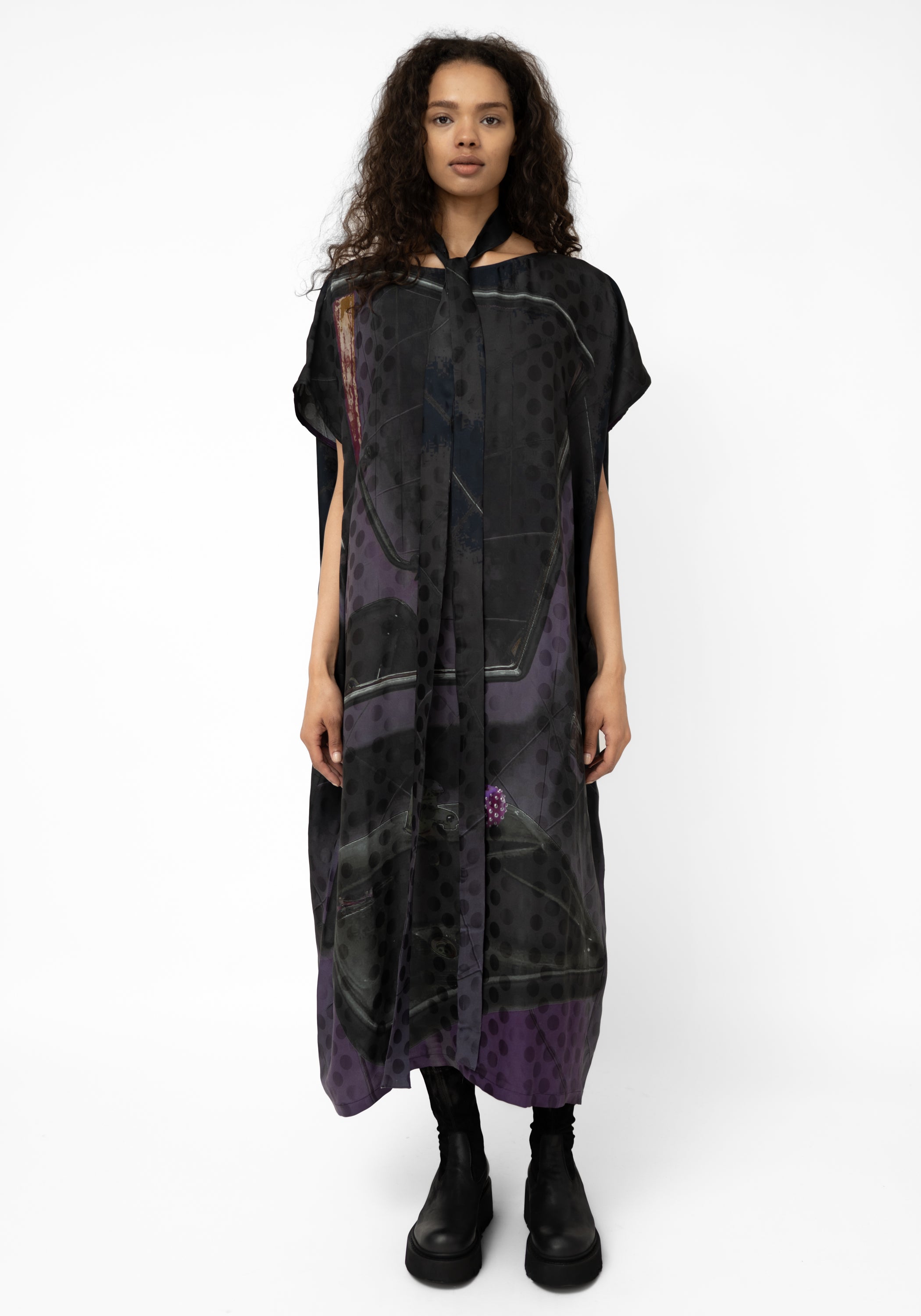 Printed Tube Dress With Removable Tie Waist