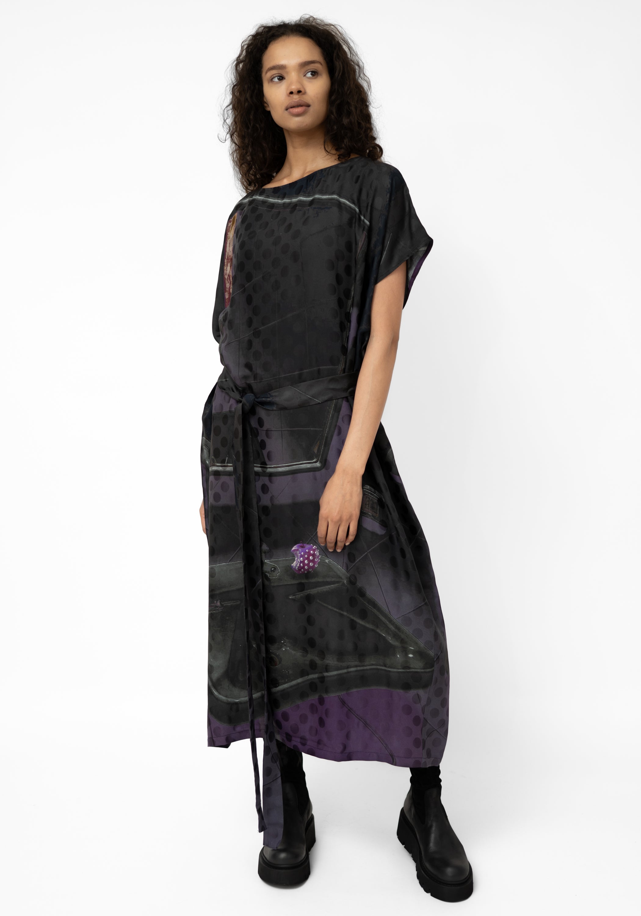 Printed Tube Dress With Removable Tie Waist