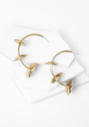 Brass Sitka Hoop Earring