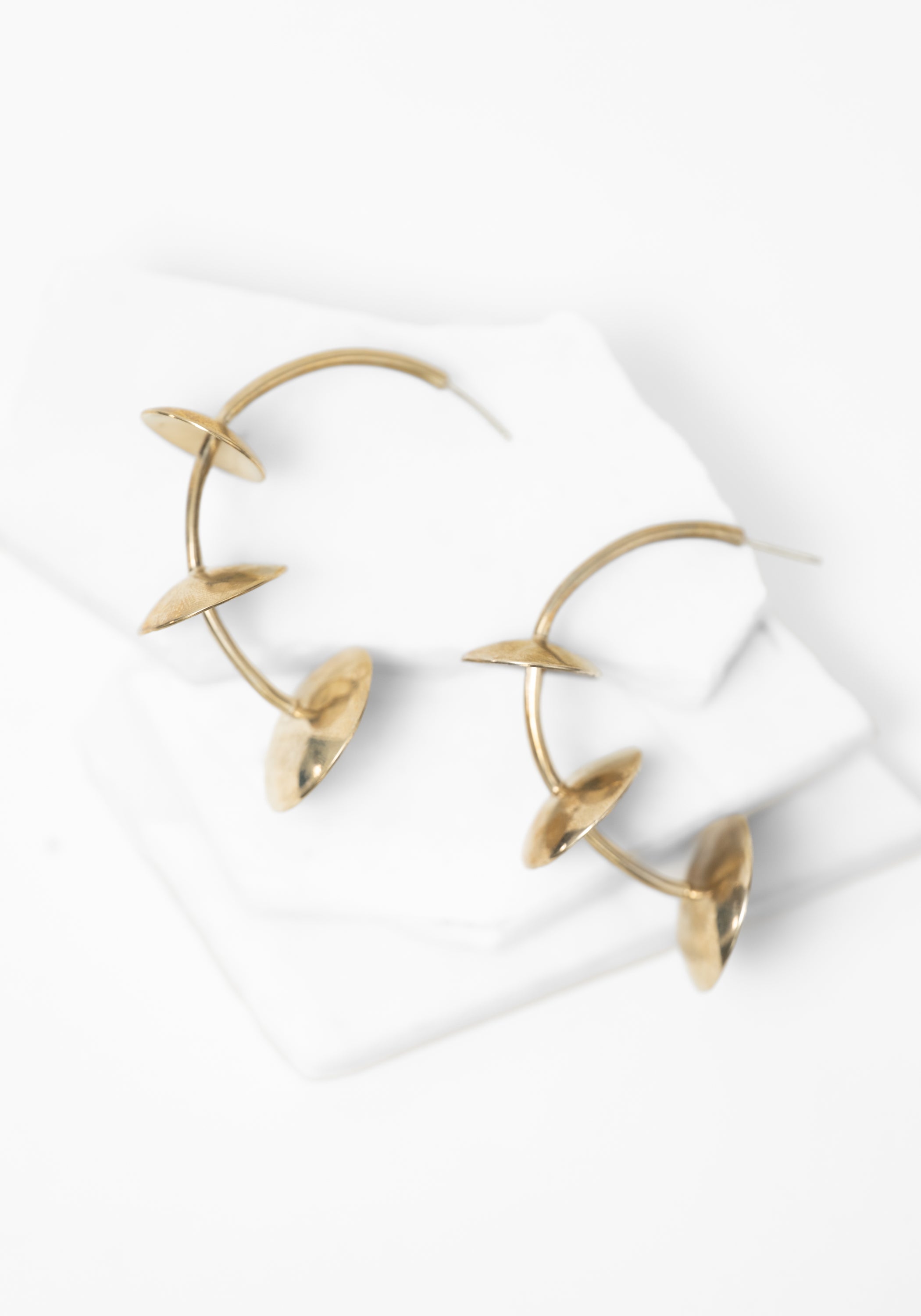Brass Sitka Hoop Earring