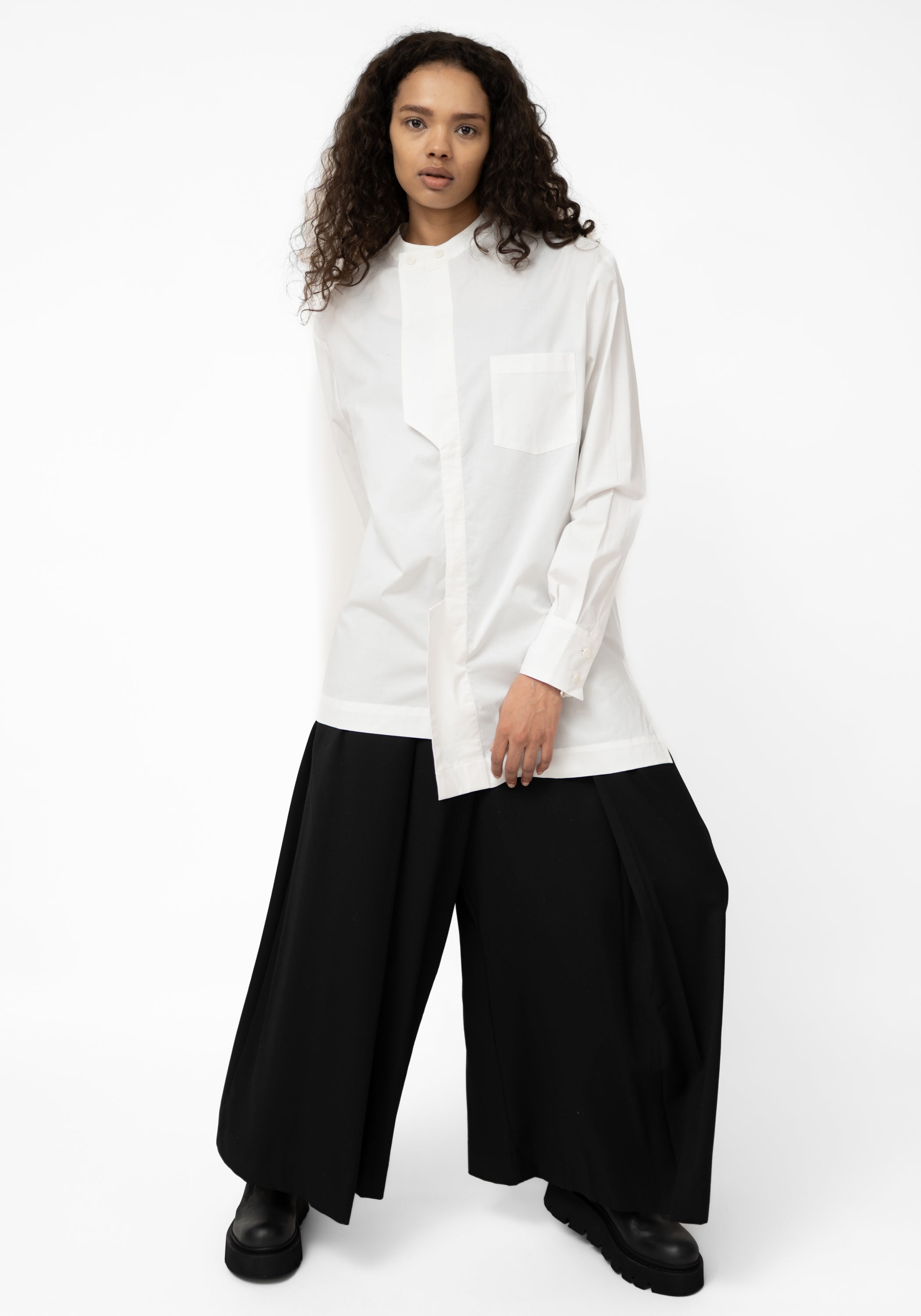 Mejor Asymmetric Button Front Blouse