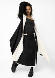 Sueno Asymmetric Layered Wool Blend Jacket