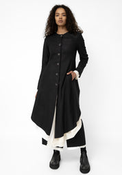 Sueno Asymmetric Layered Wool Blend Jacket