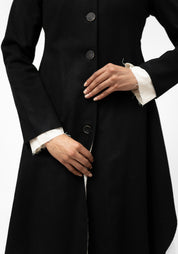 Sueno Asymmetric Layered Wool Blend Jacket