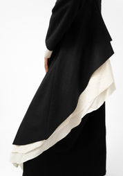 Sueno Asymmetric Layered Wool Blend Jacket