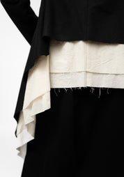 Sueno Asymmetric Layered Wool Blend Jacket