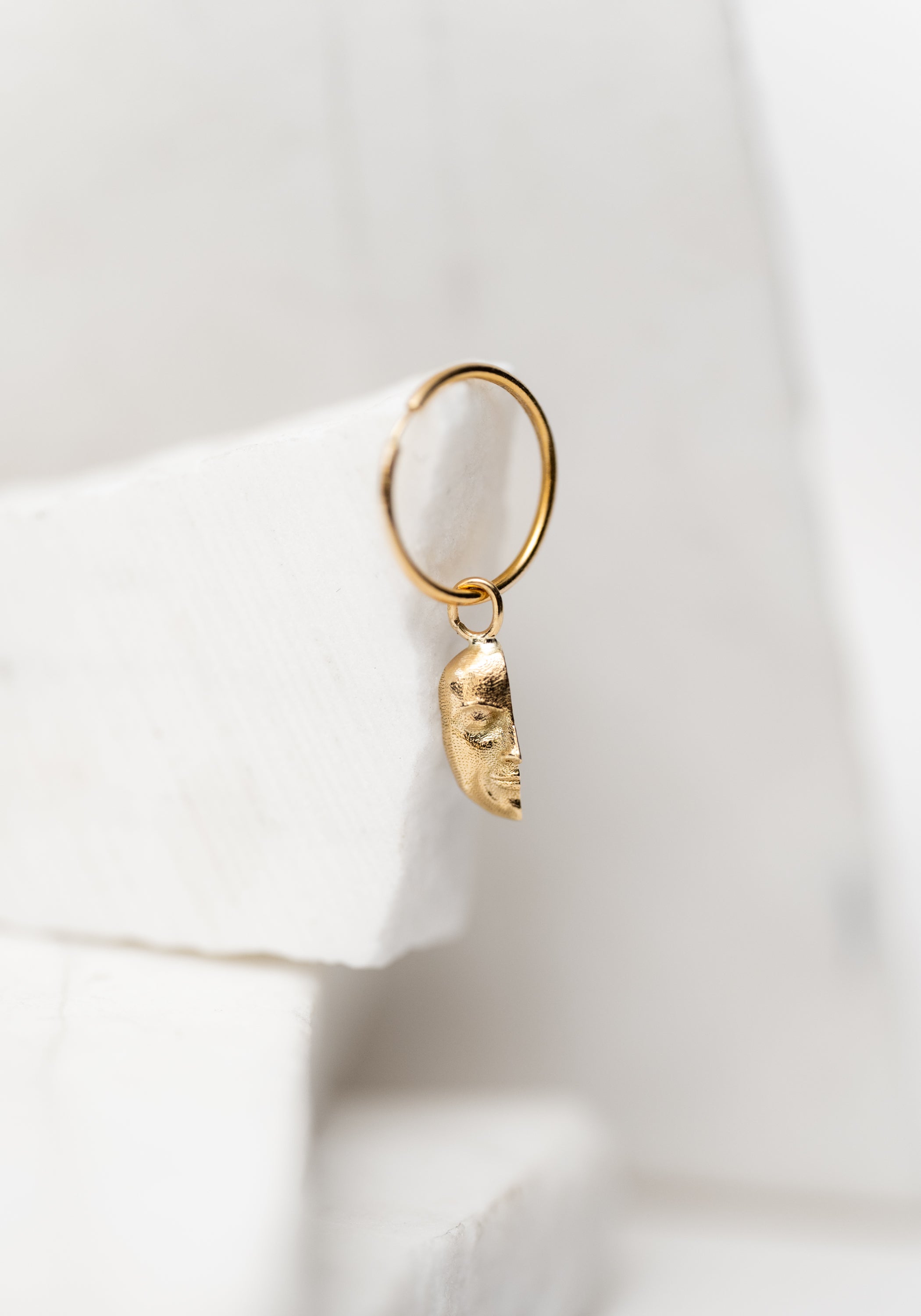 Single 14K Gold Half Face Hoop | Liberta – December Thieves