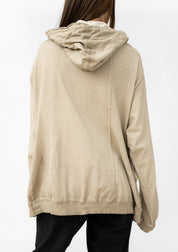 Oversized Layered Jersey Hooded Jacket