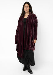 Rosewood Velvet Cocoon Coat