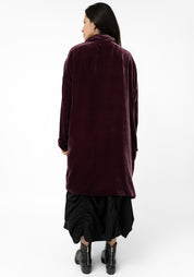 Rosewood Velvet Cocoon Coat
