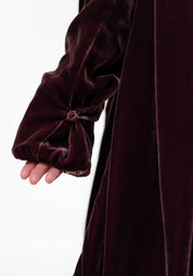 Rosewood Velvet Cocoon Coat
