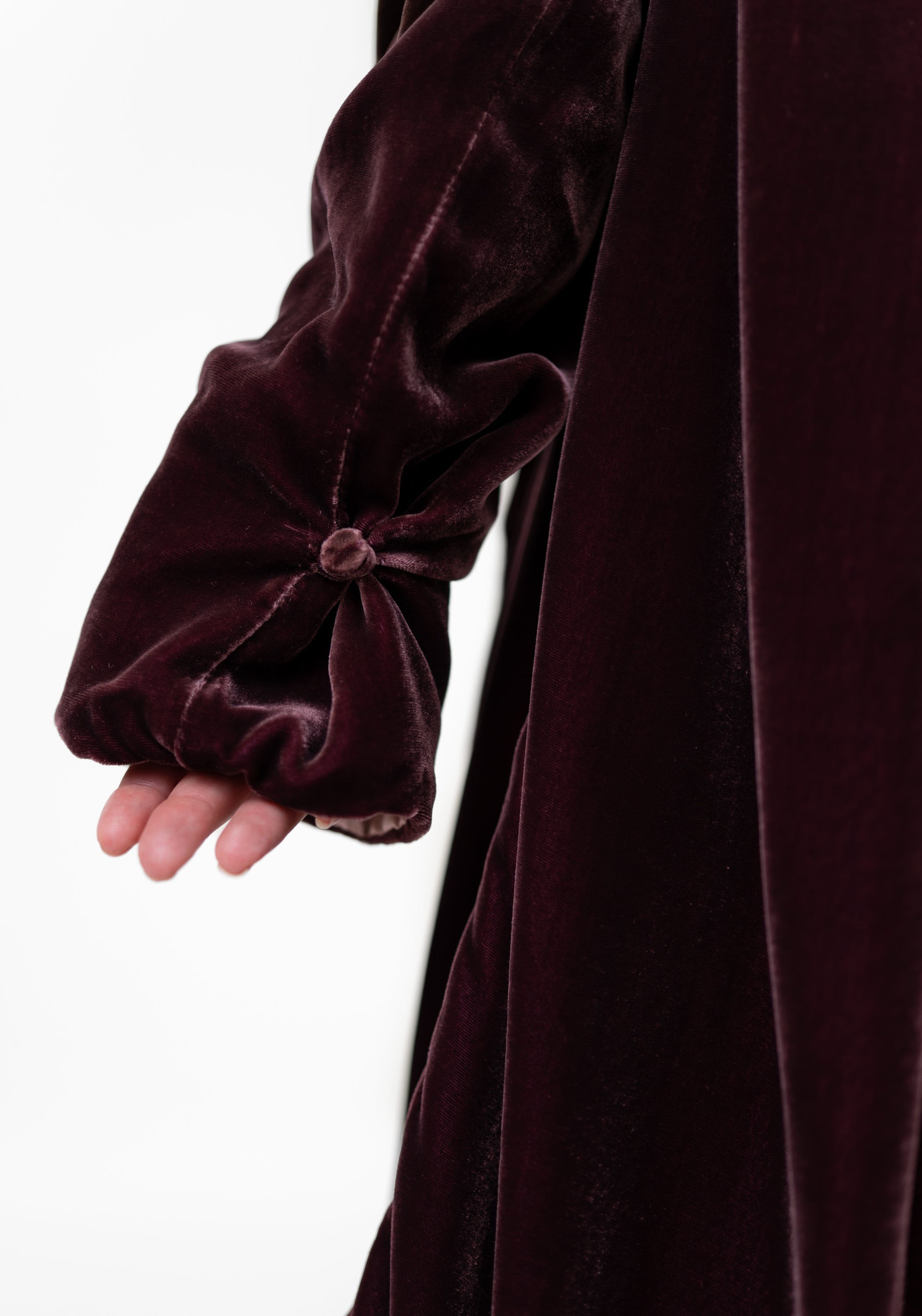 Rosewood Velvet Cocoon Coat