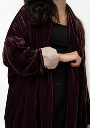Rosewood Velvet Cocoon Coat