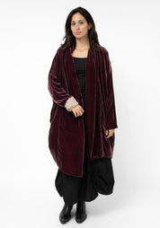 Rosewood Velvet Cocoon Coat