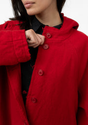 Oversized Hooded Wool Blend Maxi Coat
