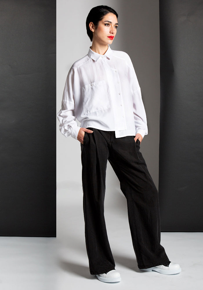 Asymmetrical Trousers in BLACK or CEMENT