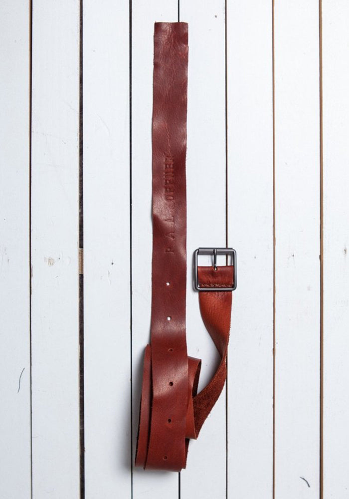Pal Offner Waxed Cinnamon Leather Easy Belt | December Thieves