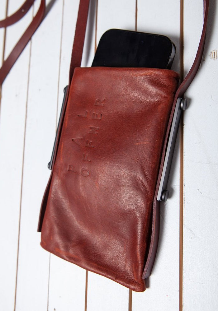 Pal Offner Waxy Cinnamon Leather Mobile Big Bag | December Thieves