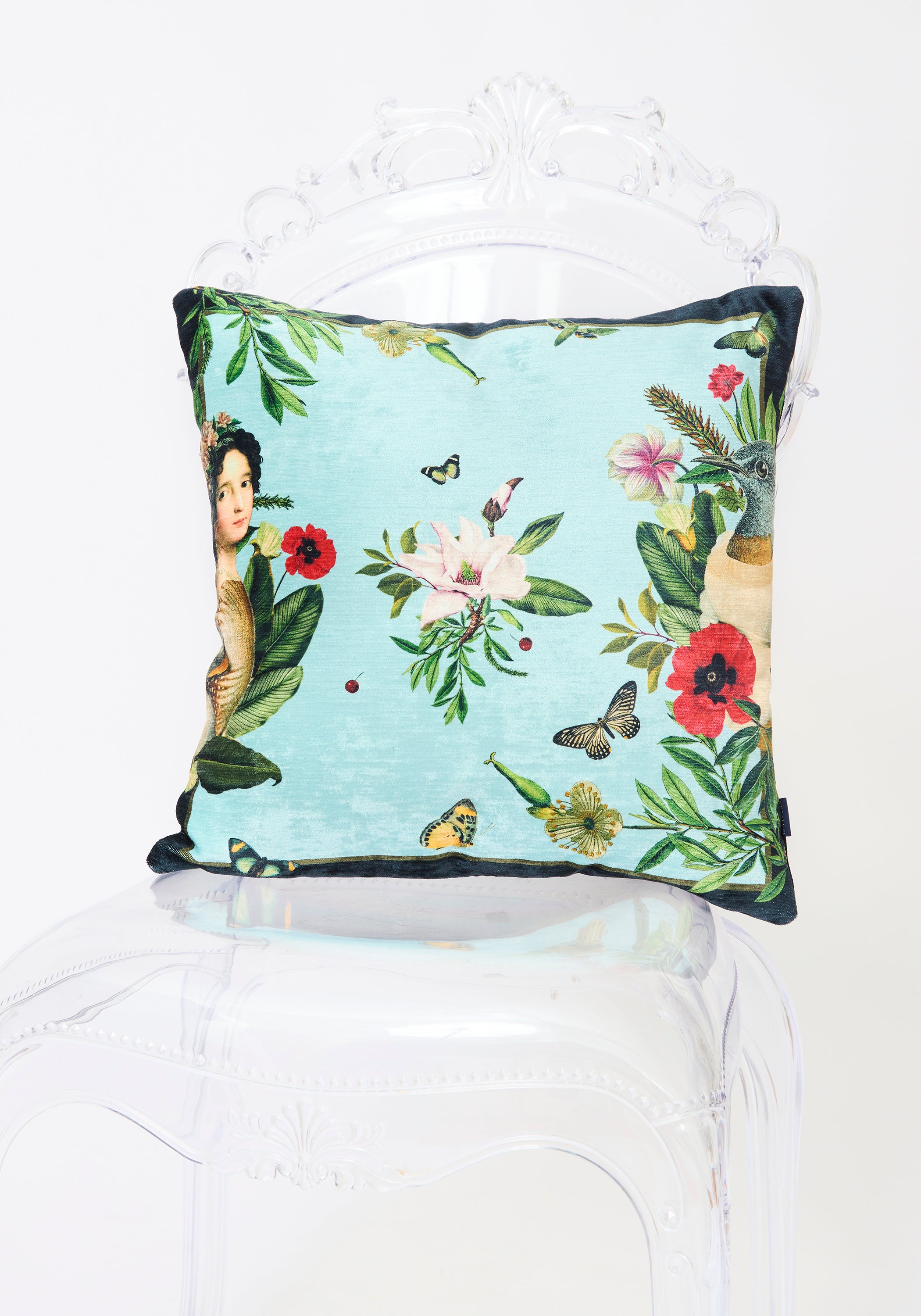 Bestiario Pigeon Velvet Pillow - December Thieves