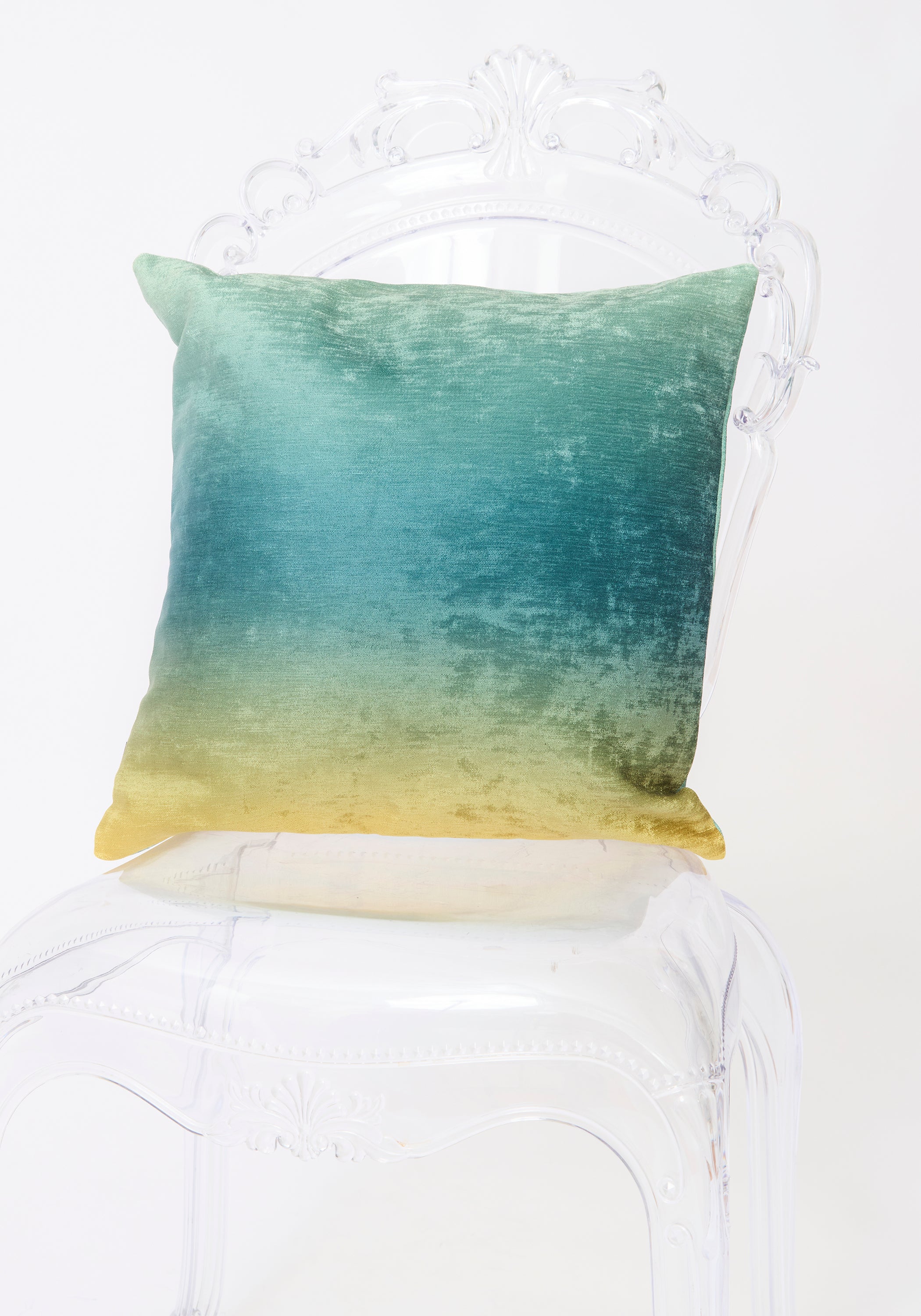Aqua Butterfly Velvet Pillow - December Thieves