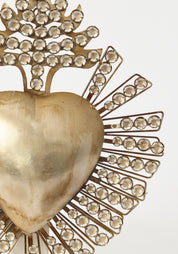 Hidden Closure Jeweled Silver Milagro Heart - December Thieves