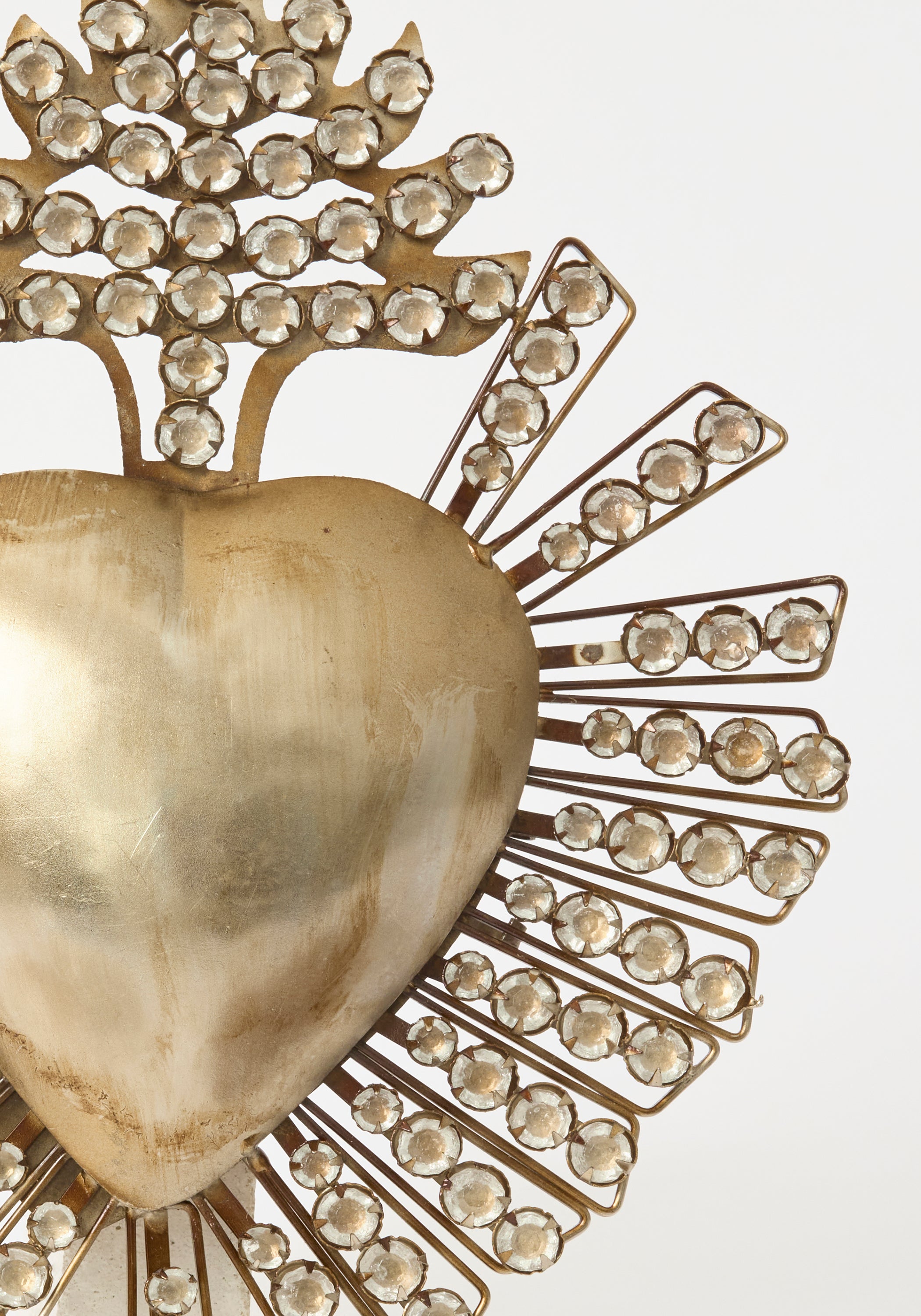 Hidden Closure Jeweled Silver Milagro Heart - December Thieves