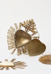 Hidden Closure Jeweled Silver Milagro Heart - December Thieves