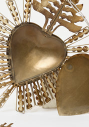 Hidden Closure Jeweled Silver Milagro Heart - December Thieves