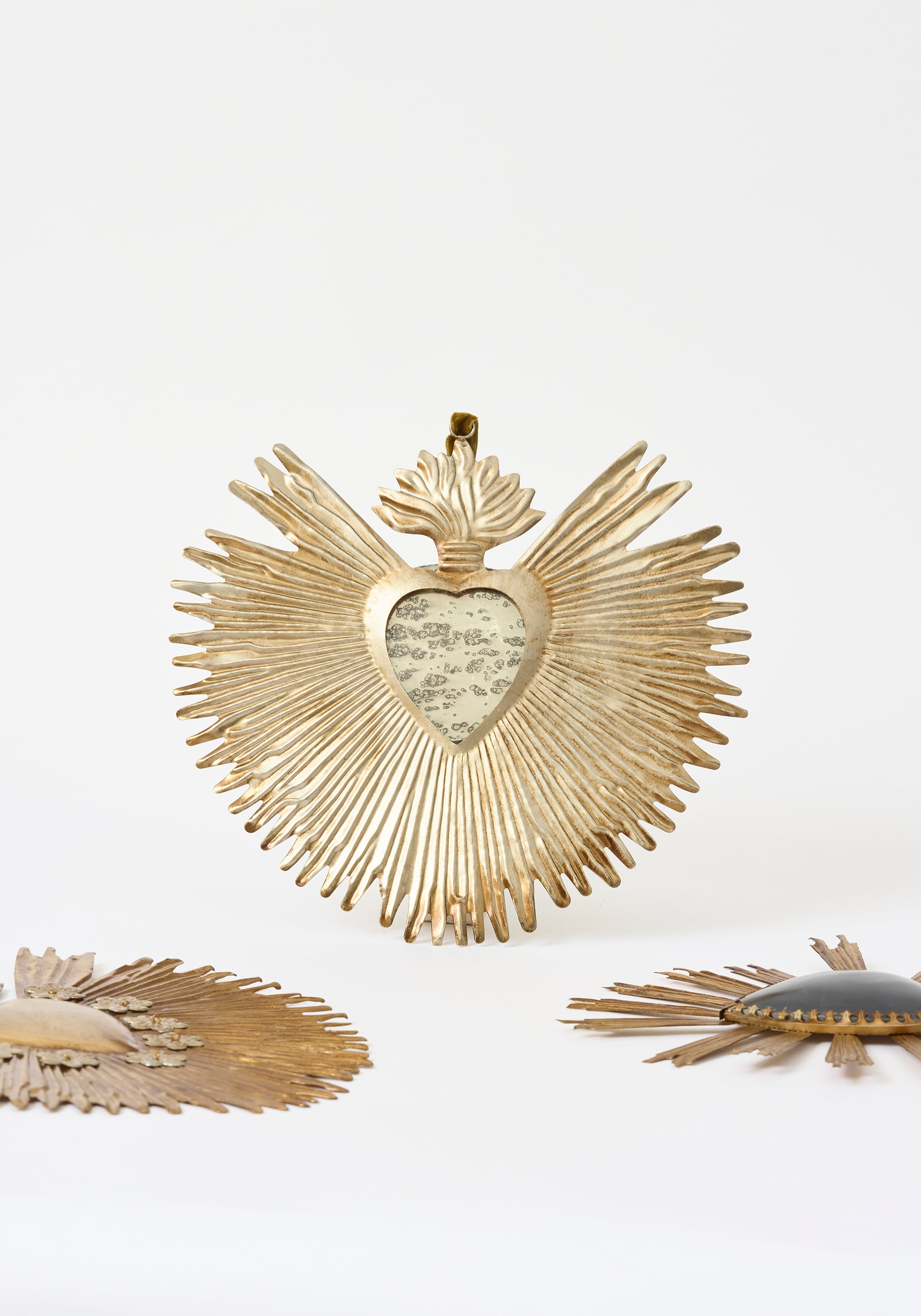 Sunburst Flame Milagro Heart Mirror - December Thieves
