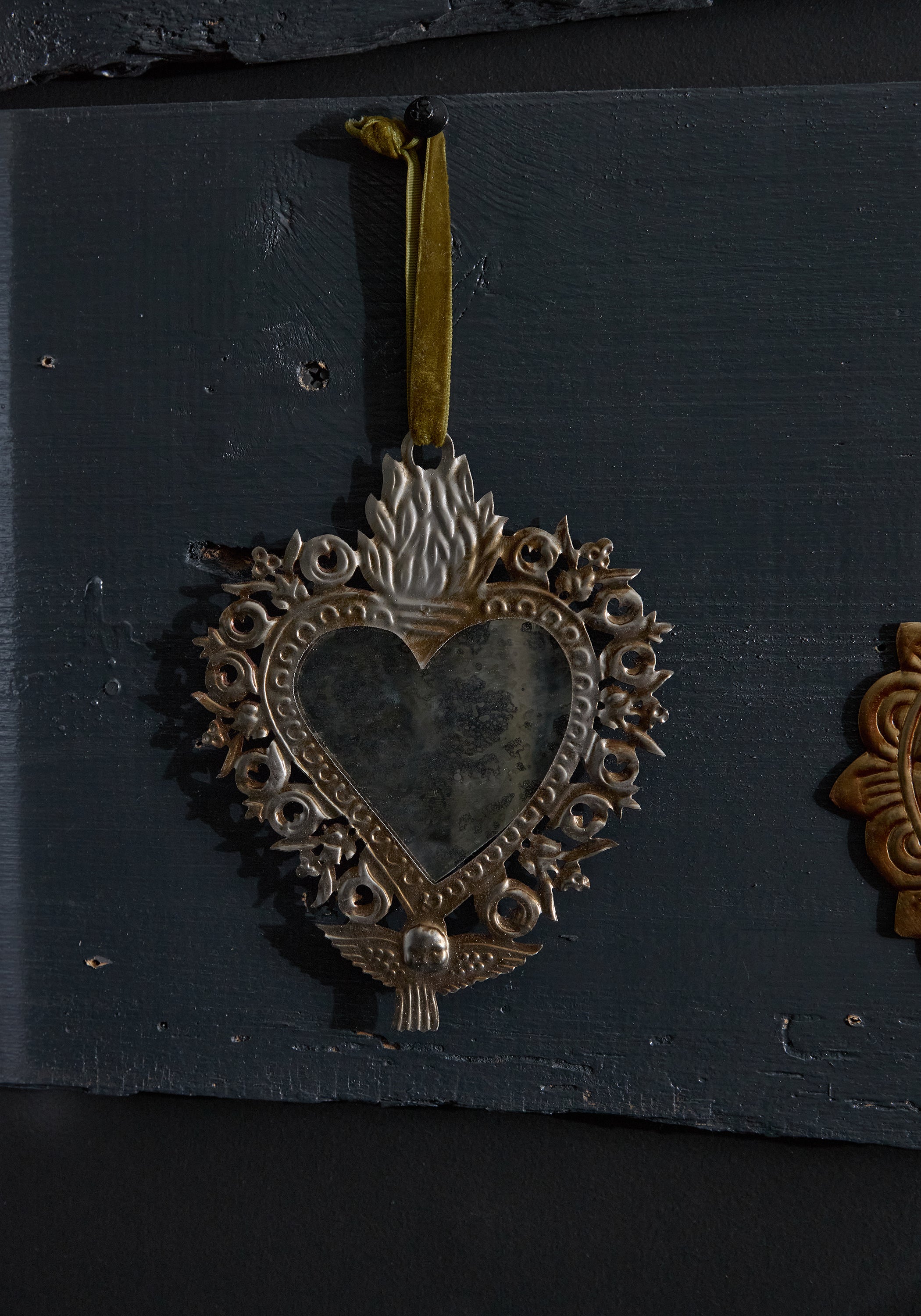 Distressed Angel Mirror Heart Milagro
