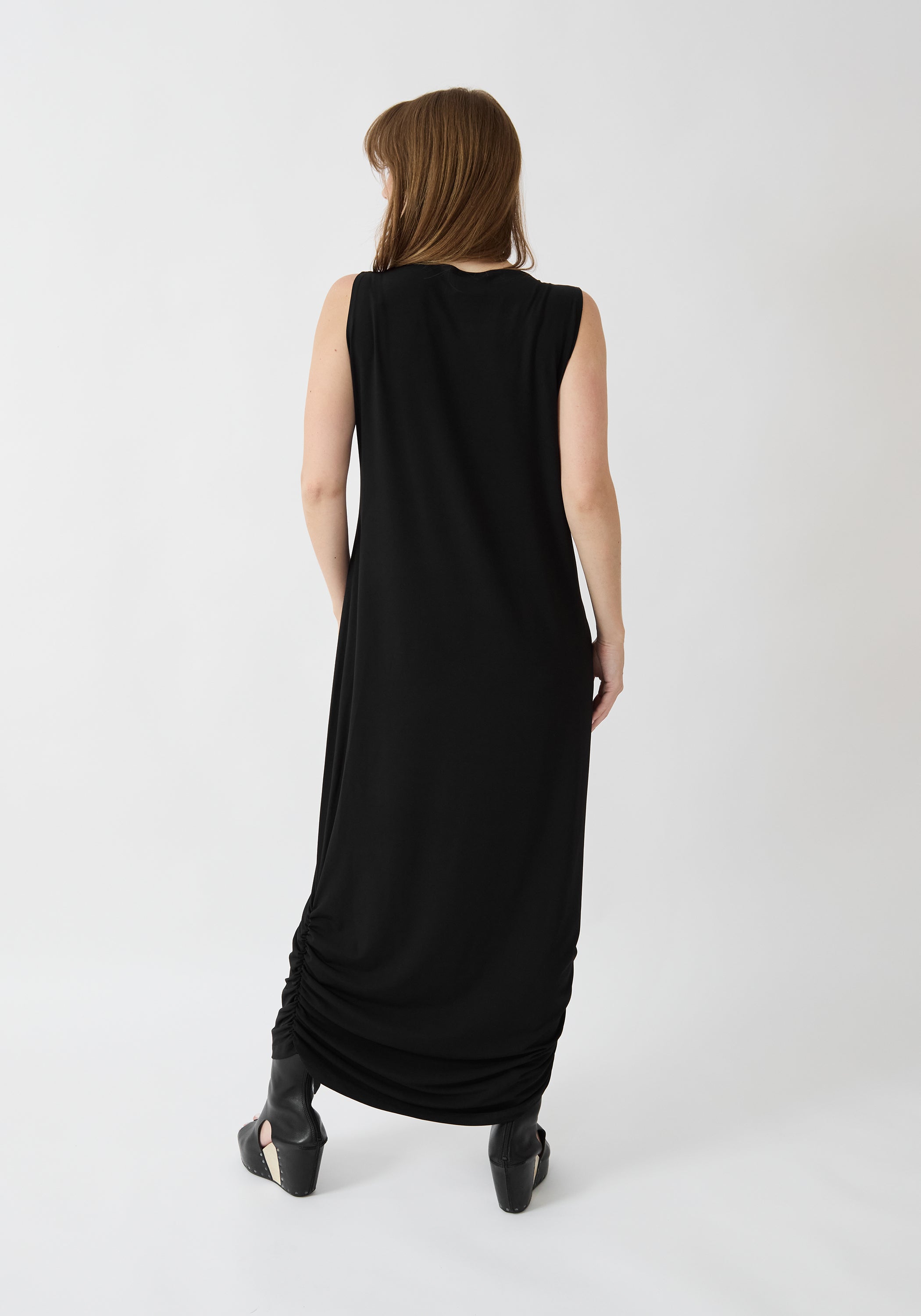 Matte Jersey Ruched Tank Dress