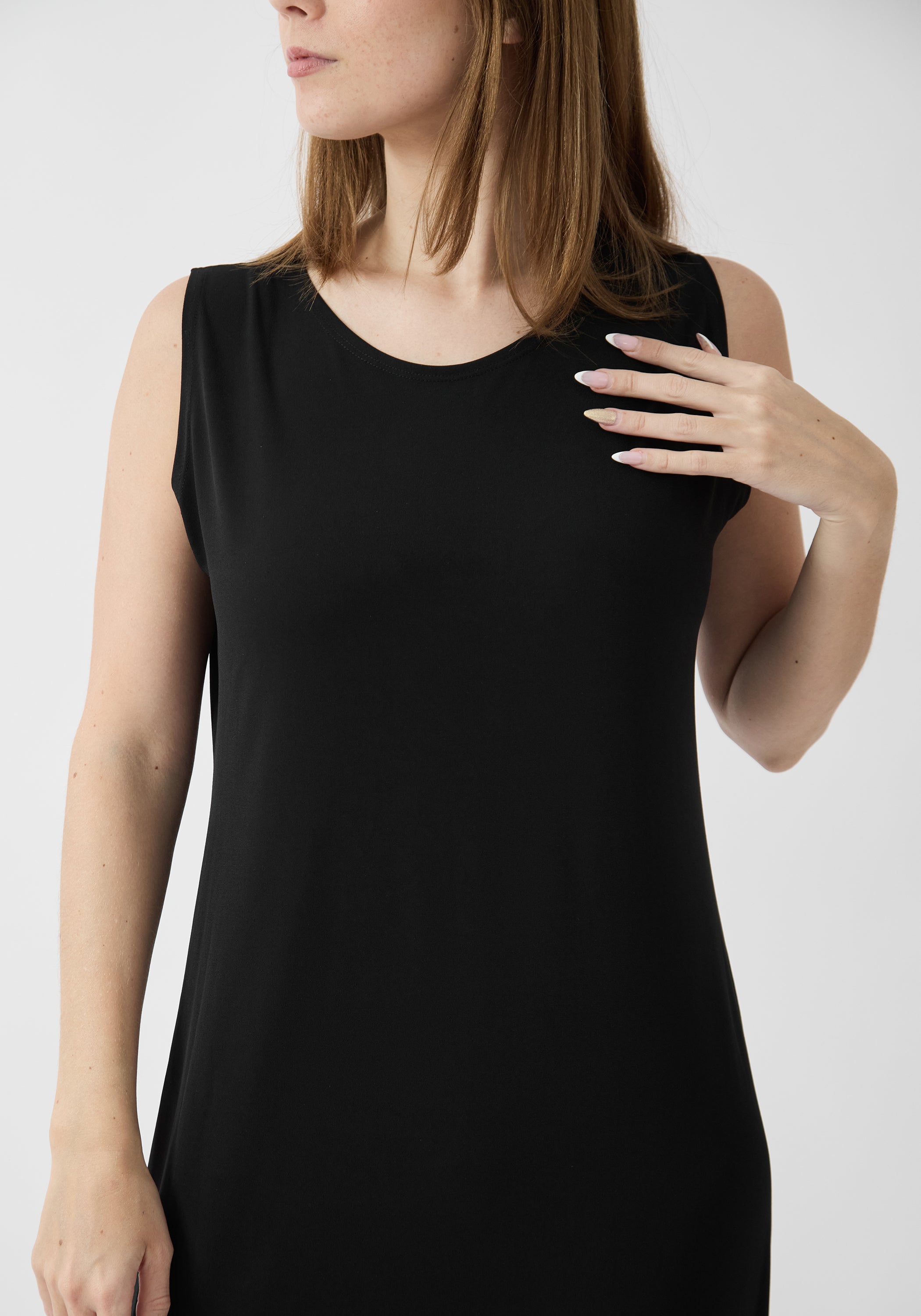 Matte Jersey Ruched Tank Dress