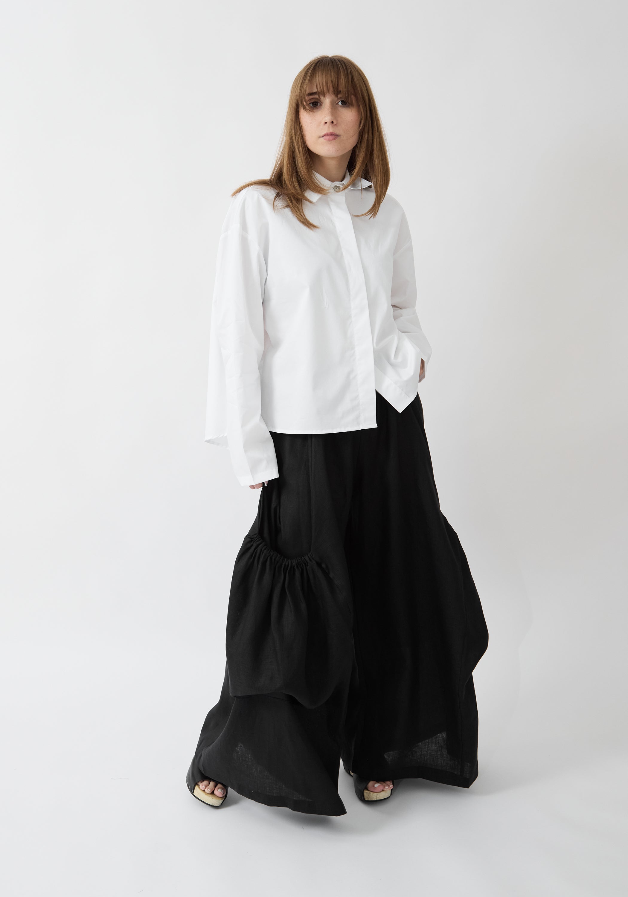 Asymmetric Swing Back Cotton Blouse - December Thieves