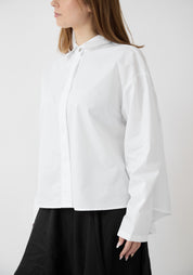 Asymmetric Swing Back Cotton Blouse - December Thieves