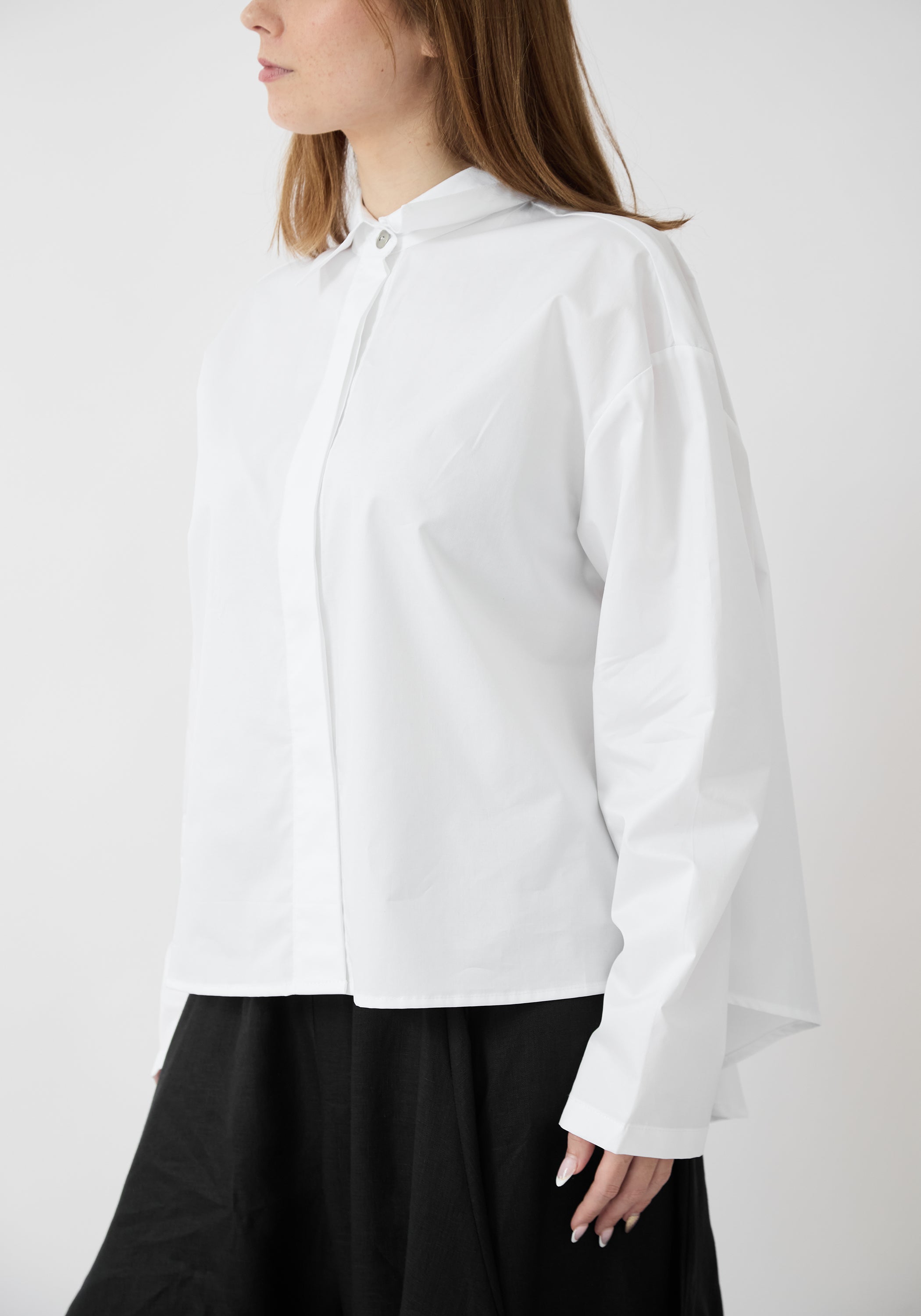 Asymmetric Swing Back Cotton Blouse - December Thieves