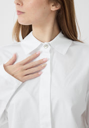 Asymmetric Swing Back Cotton Blouse - December Thieves