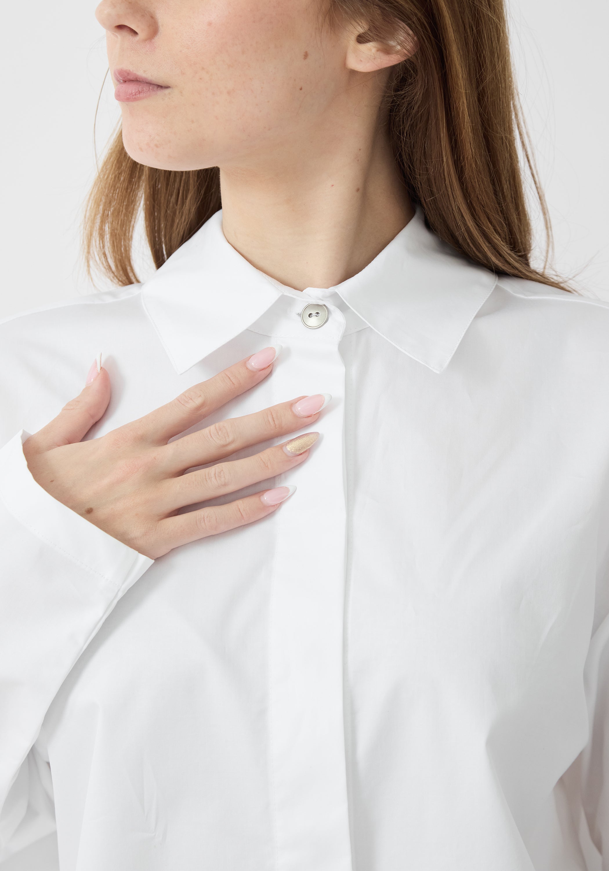 Asymmetric Swing Back Cotton Blouse - December Thieves