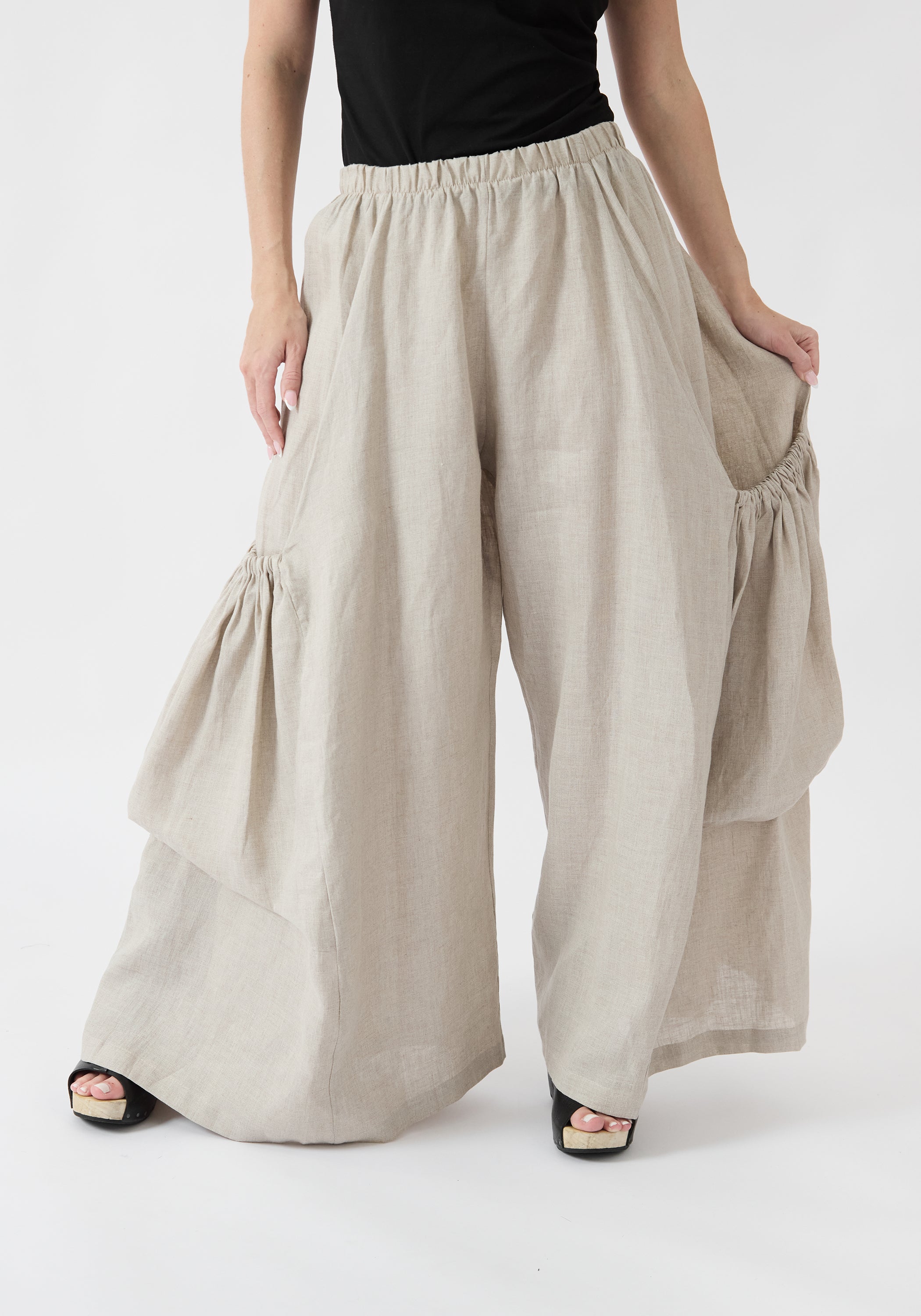 Linen Big Pocket Pants