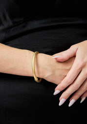 Thin Hinged Gold Plated Cuff Bracelet
