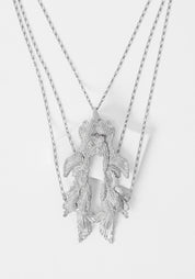 Plated Draped Chain Acanthus Necklace