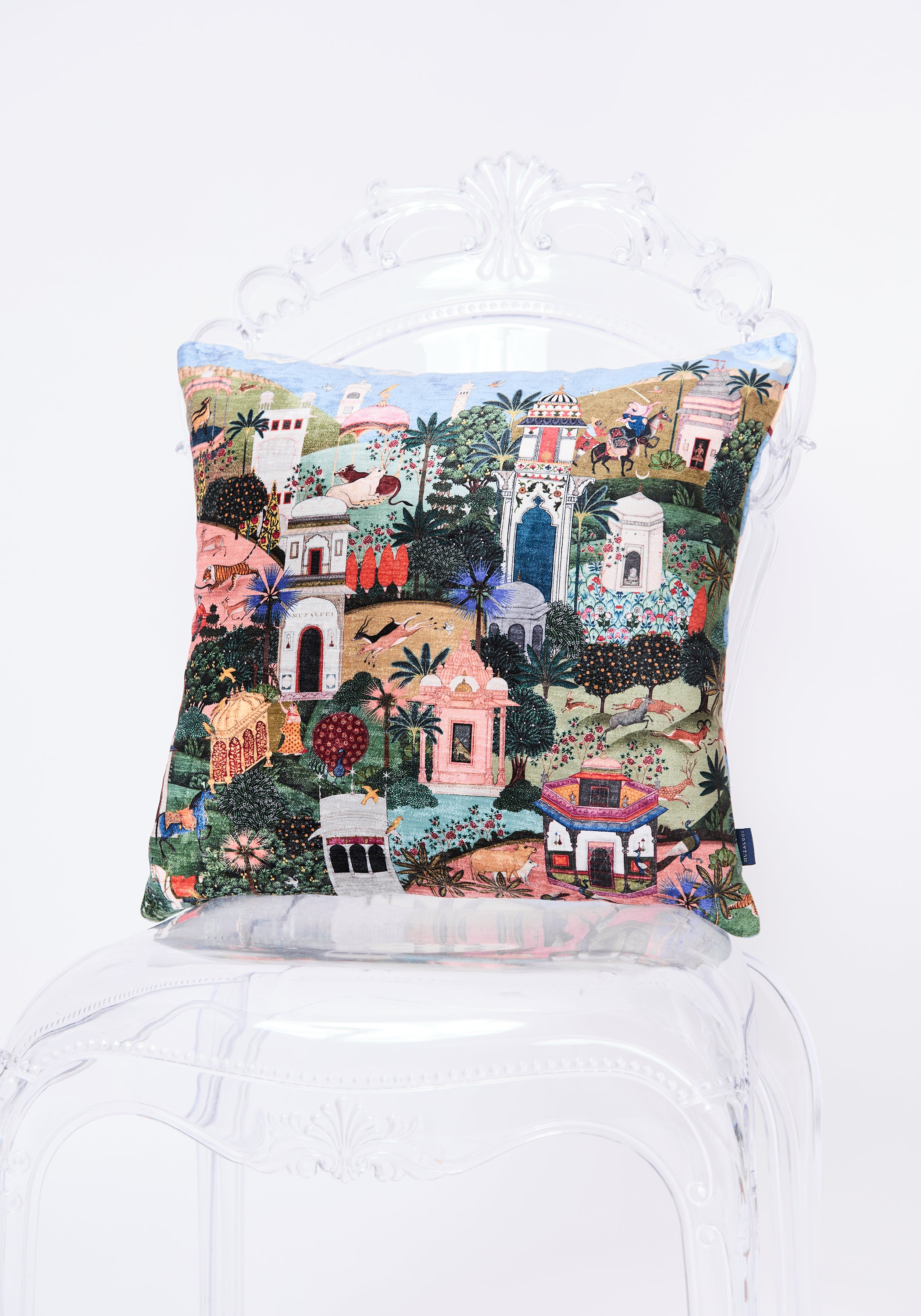 Blue Thai Velvet Pillow