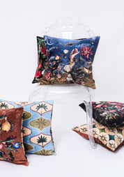 Red Jungle Velvet Pillow