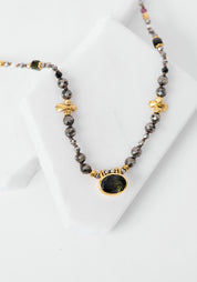24k Gold Plated Mixed Gemstone Necklace