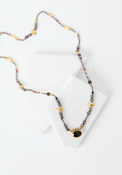 24k Gold Plated Mixed Gemstone Necklace