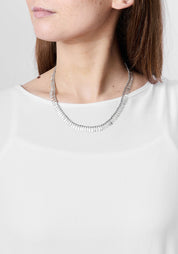 Sterling Silver Tabs Necklace