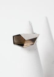 Facets of Joy Oxidized Sterling and Smokey Quartz Ring