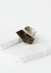 Facets of Joy Oxidized Sterling and Smokey Quartz Ring