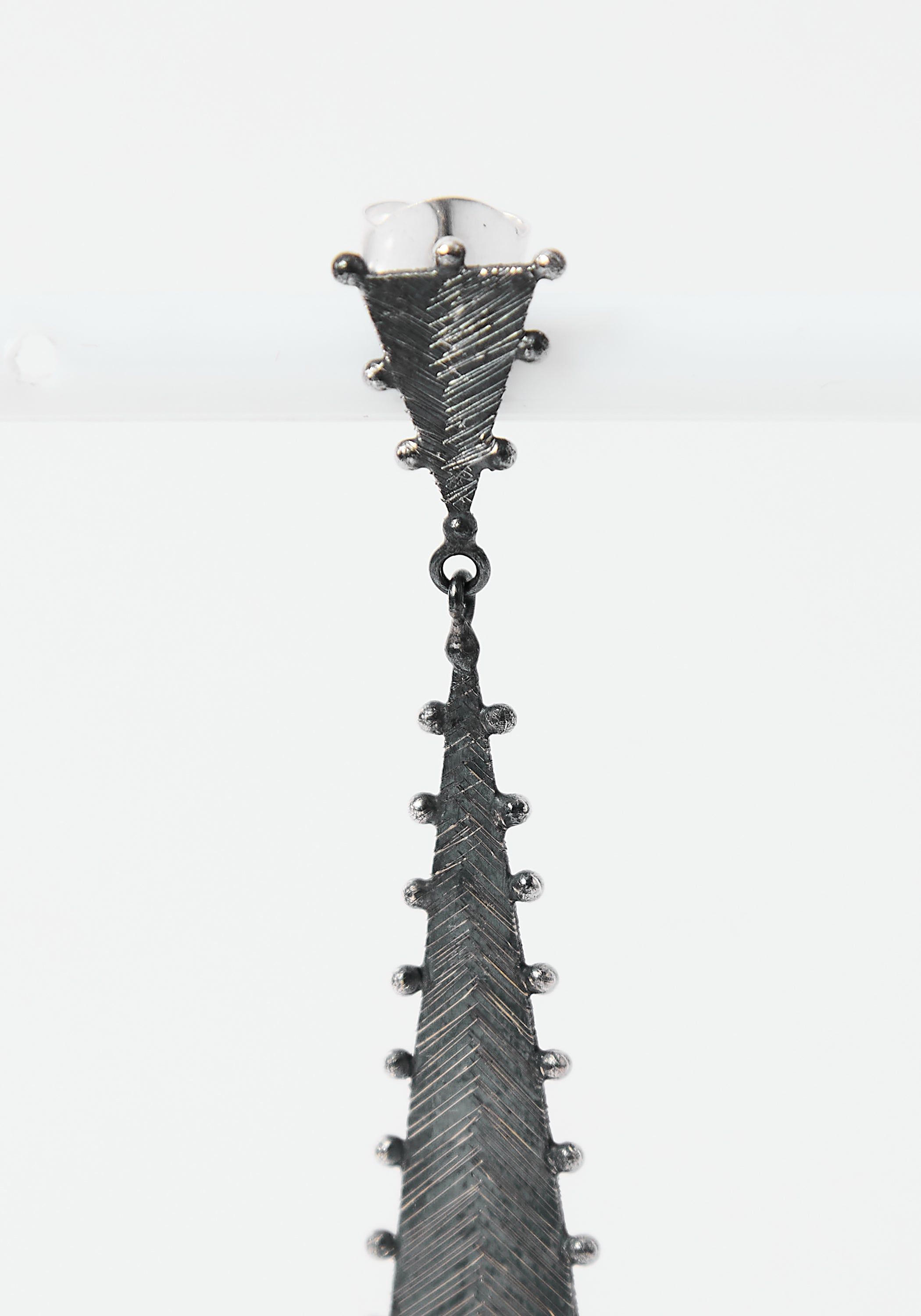 Going High Oxidized Sterling Earrings