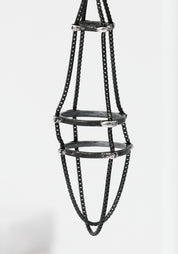 Spider Web Oxidized Sterling Earrings