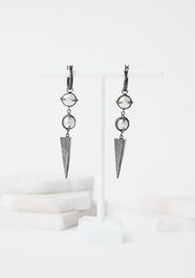 Aphrodite Oxidized Sterling and Pearls Earrings